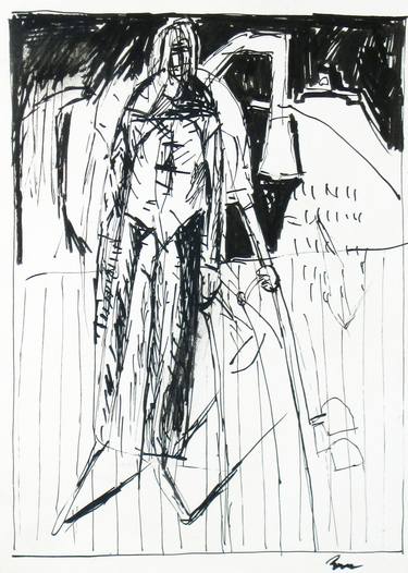 Original Figurative Culture Drawings by Dumitru Bostan Junior