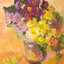 An oil on canvas painting. A floral artwork made in 2017.