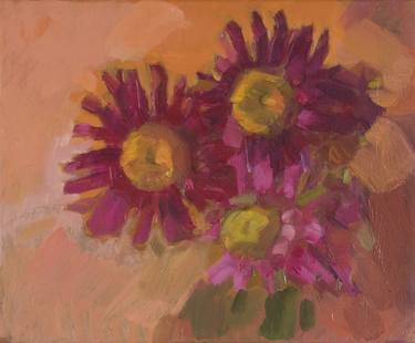 Print of Impressionism Floral Paintings by Dumitru Bostan Junior