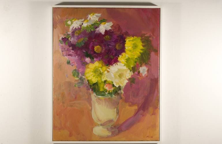 Original Floral Painting by Dumitru Bostan Junior