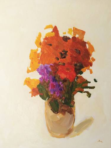 Print of Realism Floral Paintings by Dumitru Bostan Junior