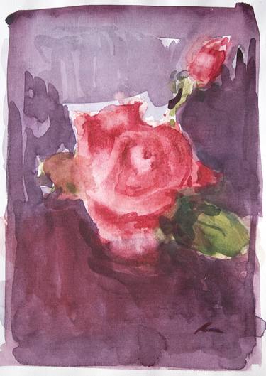 Print of Impressionism Floral Paintings by Dumitru Bostan Junior
