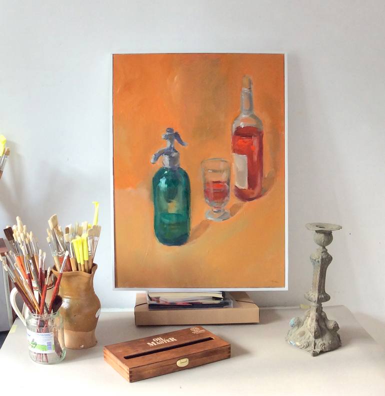Original Impressionism Still Life Painting by Dumitru Bostan Junior