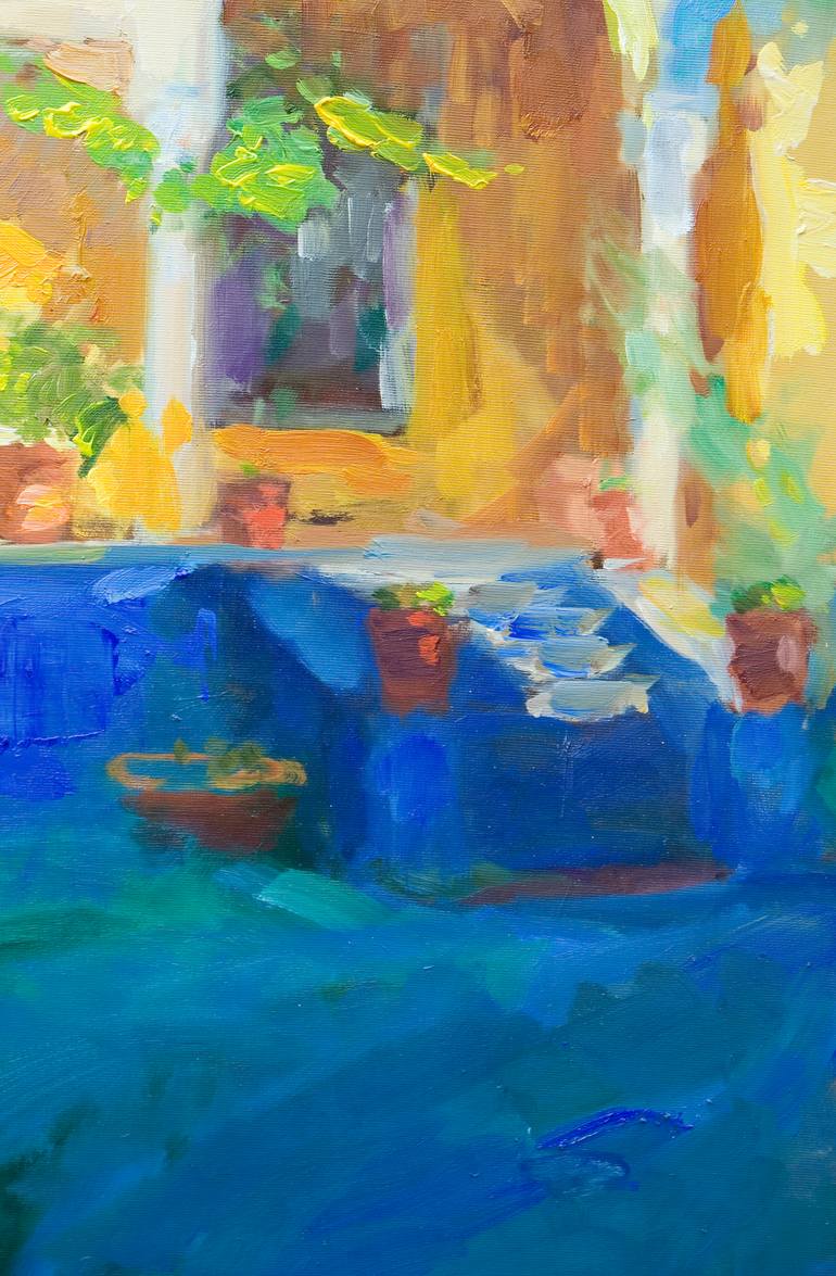 Original Impressionism Cities Painting by Dumitru Bostan Junior