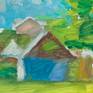 An oil on canvas painting inspired by a journey in Izvorul Muntelui.