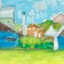 An oil on canvas painting inspired by a journey in Izvorul Muntelui.