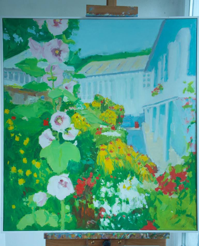 Original Garden Painting by Dumitru Bostan Junior