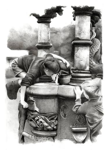 Saatchi Art Artist David J Vanderpool; Drawings, “Victorian Fountain” #art