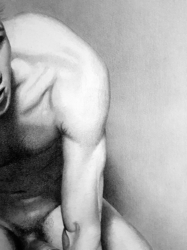 Original Figurative Erotic Drawing by David J Vanderpool