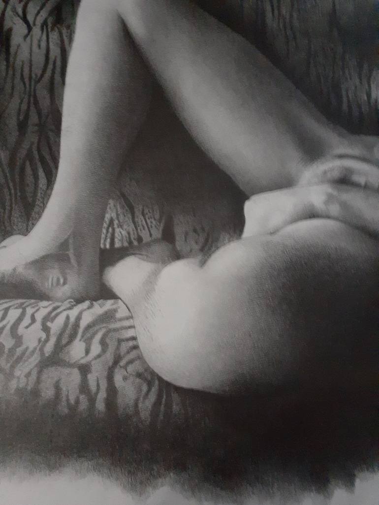 Original Black & White Erotic Drawing by David J Vanderpool