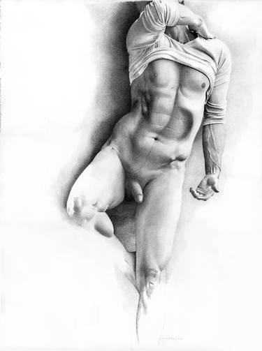 Print of Figurative Nude Drawings by David J Vanderpool