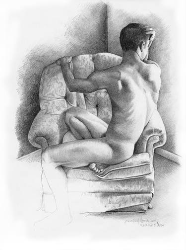 Original Figurative Nude Drawings by David J Vanderpool