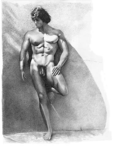 Original Figurative Men Drawings by David J Vanderpool