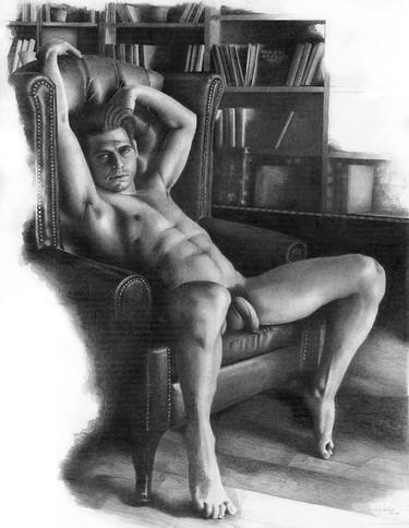 Original Figurative Men Drawings by David J Vanderpool