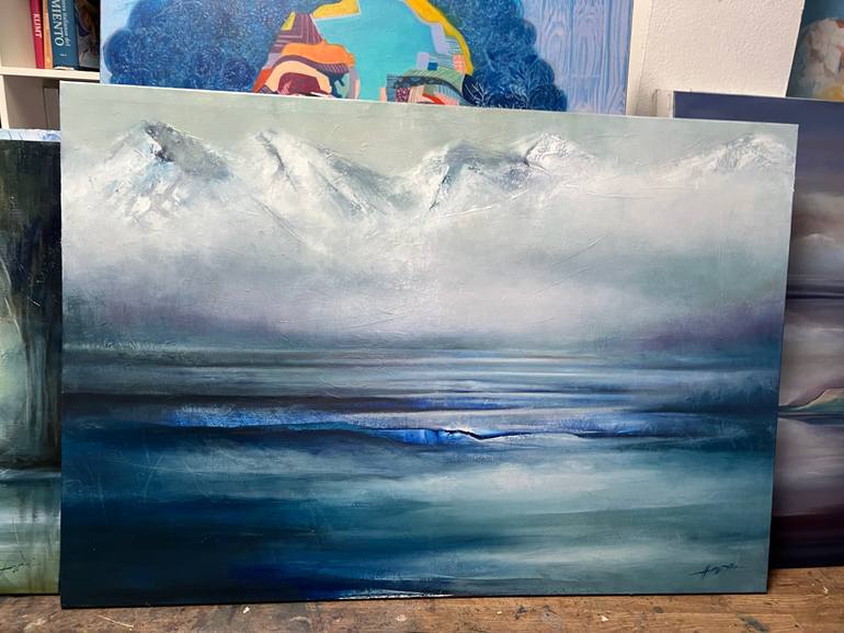 Original Minimalism Landscape Painting by Anamaria Cepoi