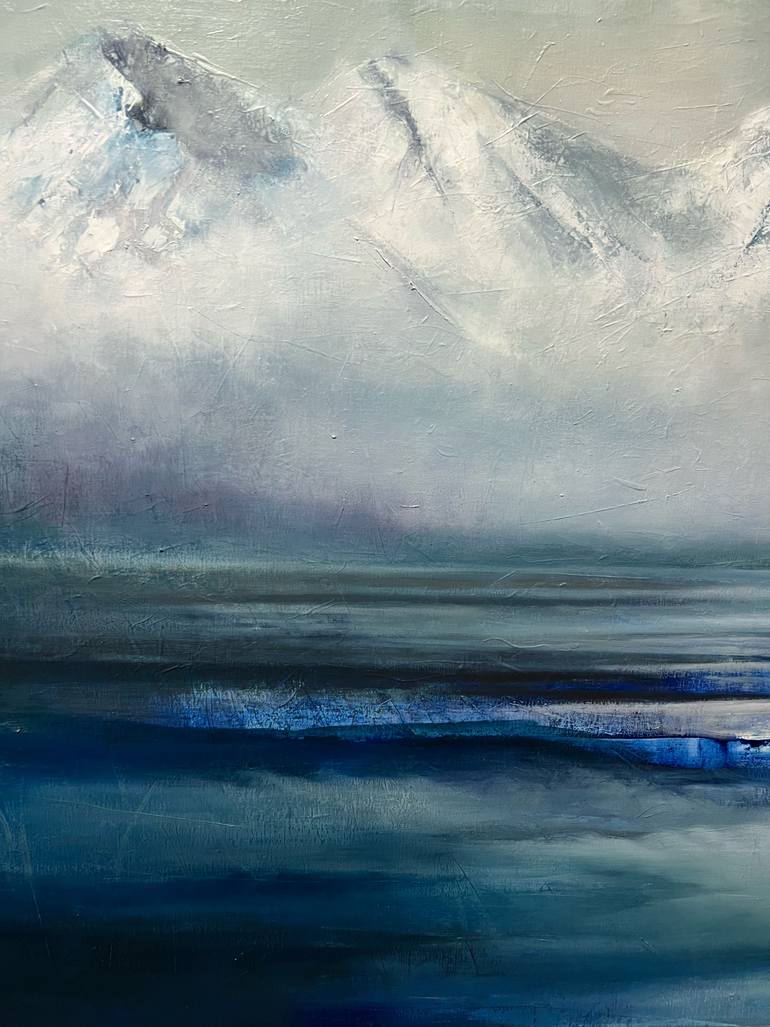Original Minimalism Landscape Painting by Anamaria Cepoi