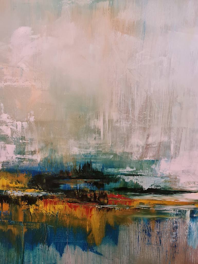 Original Abstract Landscape Painting by Anamaria Cepoi