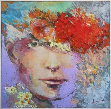 Original Expressionism Portrait Paintings by Anamaria Cepoi