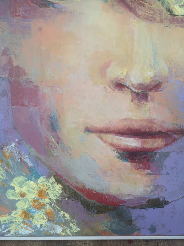 Original Expressionism People Painting by Anamaria Cepoi