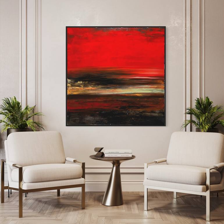 Original Abstract Landscape Painting by Anamaria Cepoi