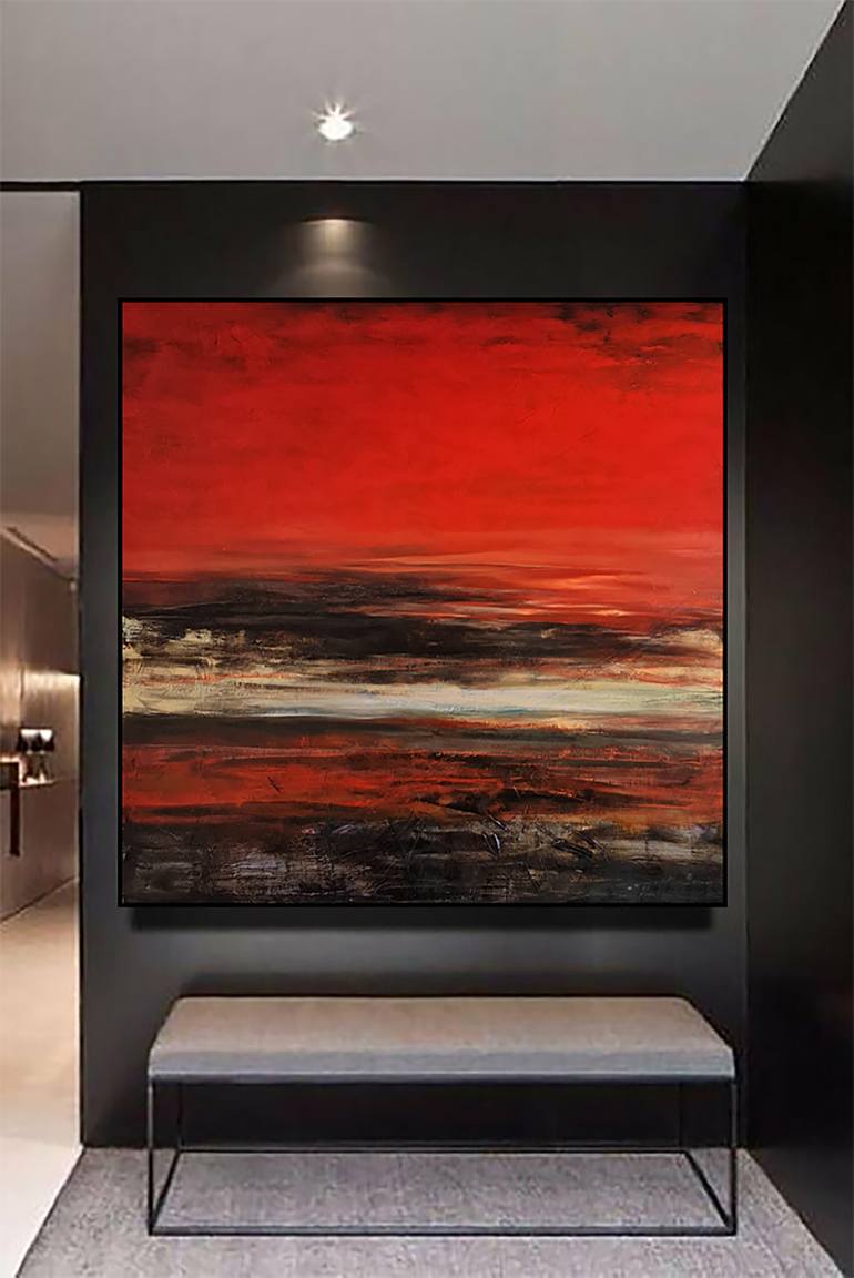 Original Abstract Landscape Painting by Anamaria Cepoi