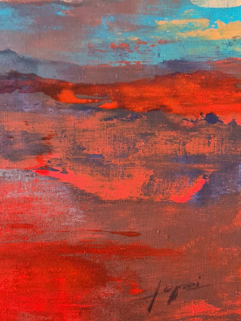 Original Abstract Expressionism Landscape Painting by Anamaria Cepoi