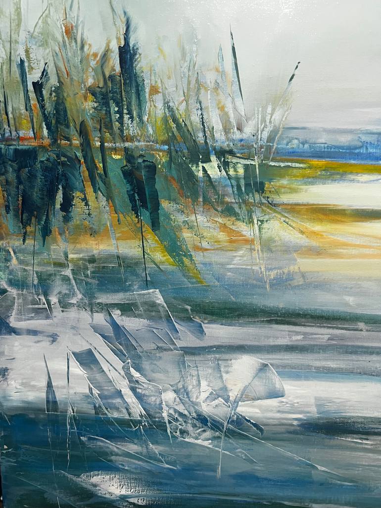 Original Abstract Expressionism Landscape Painting by Anamaria Cepoi