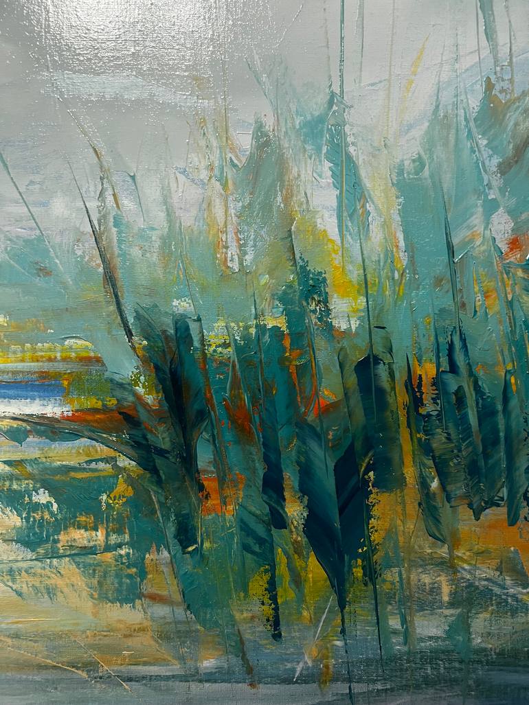 Original Abstract Expressionism Landscape Painting by Anamaria Cepoi