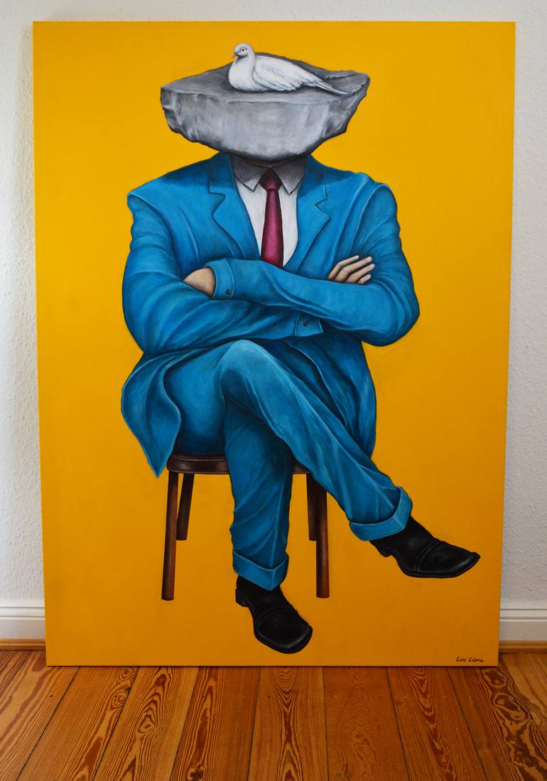 Original Contemporary Men Painting by Luis Lopez Caban