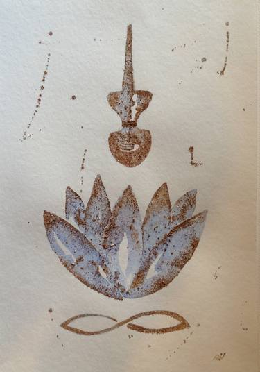 Cycladic FIgurine on Blue Lotus thumb