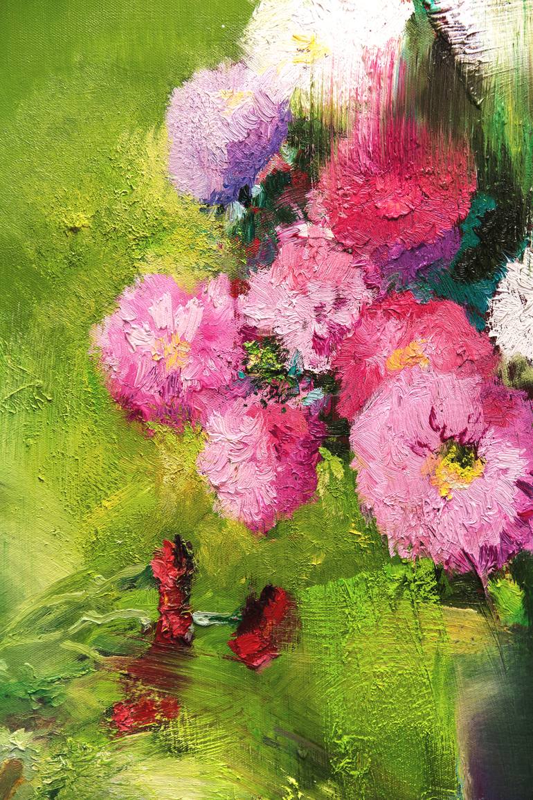 Original Abstract Floral Painting by Natalia Baykalova