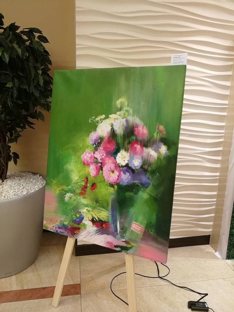 Original Abstract Floral Painting by Natalia Baykalova