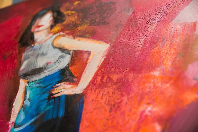 Original Abstract Women Painting by Natalia Baykalova