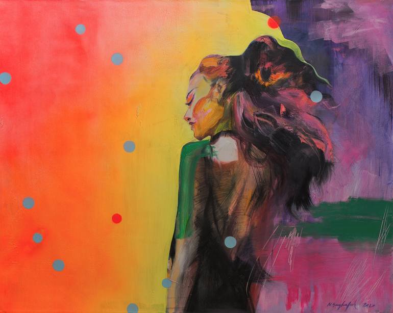 Molecules of happiness Painting by Natalia Baykalova | Saatchi Art