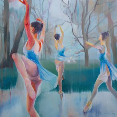 Saatchi Art Artist Natalia Baykalova; Painting, “Pas de trois / Танец троих” #art