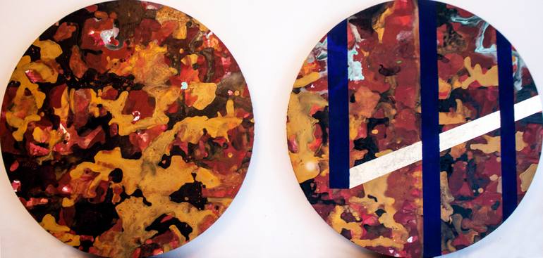 Original Abstract Expressionism Nature Painting by Lucia Hornakova Cernayova