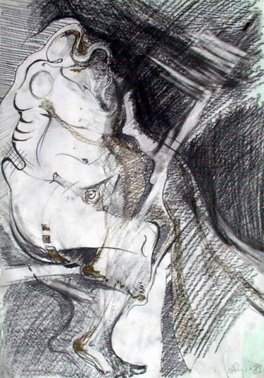 Original Expressionism Body Drawings by Margaret Scholtysik