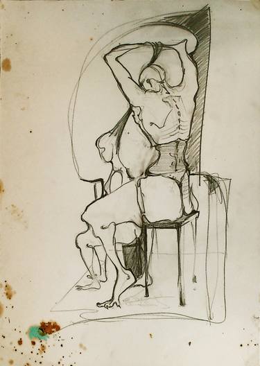 Original Figurative Family Drawings by Margaret Scholtysik