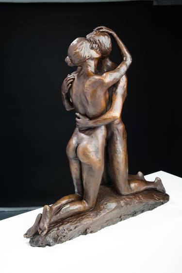 "ETERNAL EMBRACE" bronze sculpture thumb