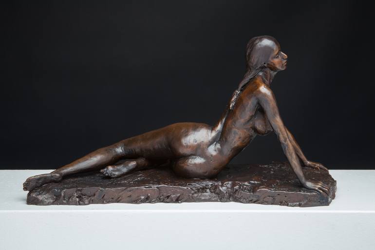 Original Figurative Nude Sculpture by Oceana Rain Stuart