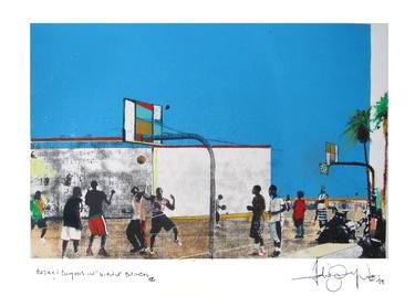Basket Players at Venice Beach #2 - Monotype SOLD thumb