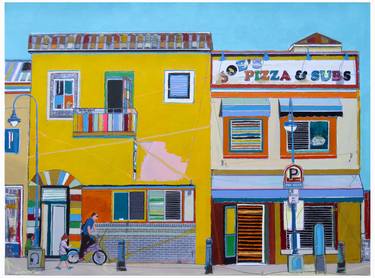 Saatchi Art Artist Fabio Coruzzi; Painting, “Wondering at Downtown Santa Cruz” #art