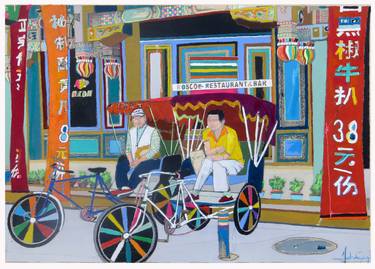 Print of Fine Art Bicycle Paintings by Fabio Coruzzi