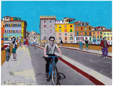 Print of Bicycle Paintings by Fabio Coruzzi