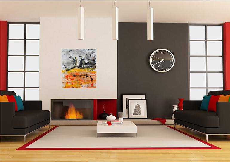 Original Abstract Expressionism Abstract Painting by Santhosh C H