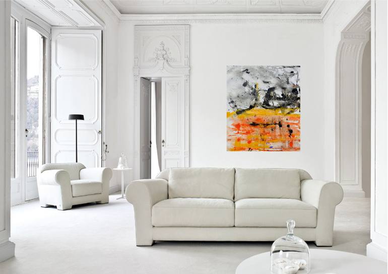 Original Abstract Expressionism Abstract Painting by Santhosh C H