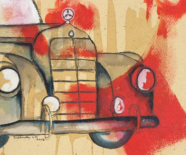 Print of Automobile Paintings by SANTHOSH C H