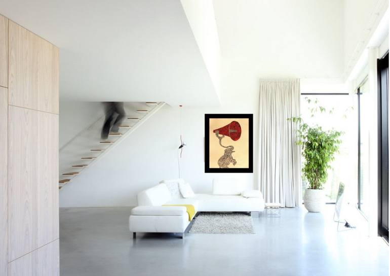 Original Art Deco Animal Painting by Santhosh C H