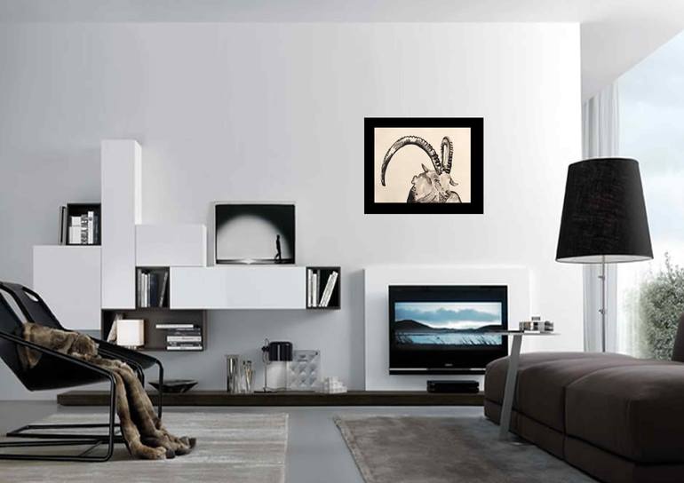 Original Art Deco Animal Painting by Santhosh C H