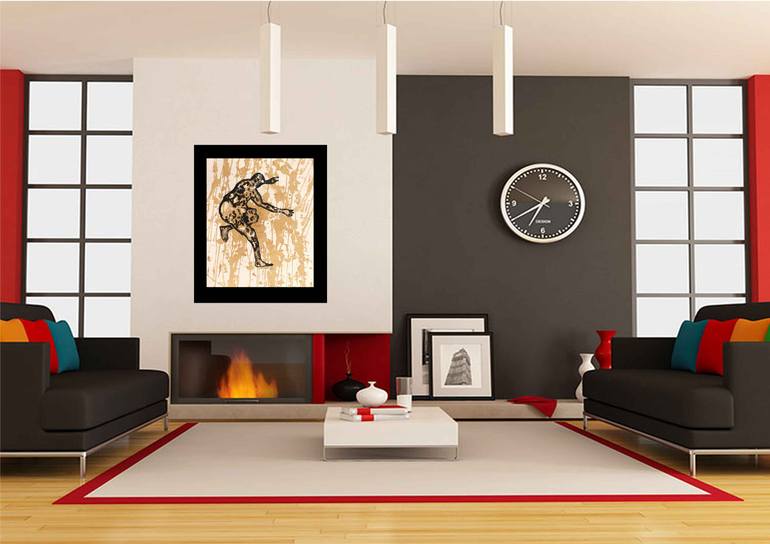 Original Art Deco Men Painting by Santhosh C H